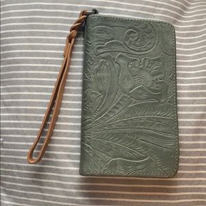 Wallet with phone pocket